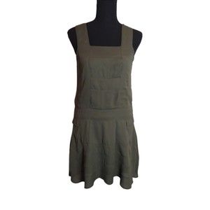 L'amour Nanette Lepore Apron Dress Size XS Army Green